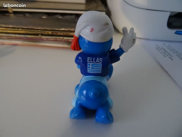 Lot 12 Figurines PVC Chenille Bleue, Mascotte Europe Vintage 1991, édition LEGRAIN