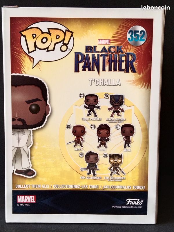 Funko Pop Marvel n° 352 : T'Challa (Black Panther) Robe blanche (image 3)