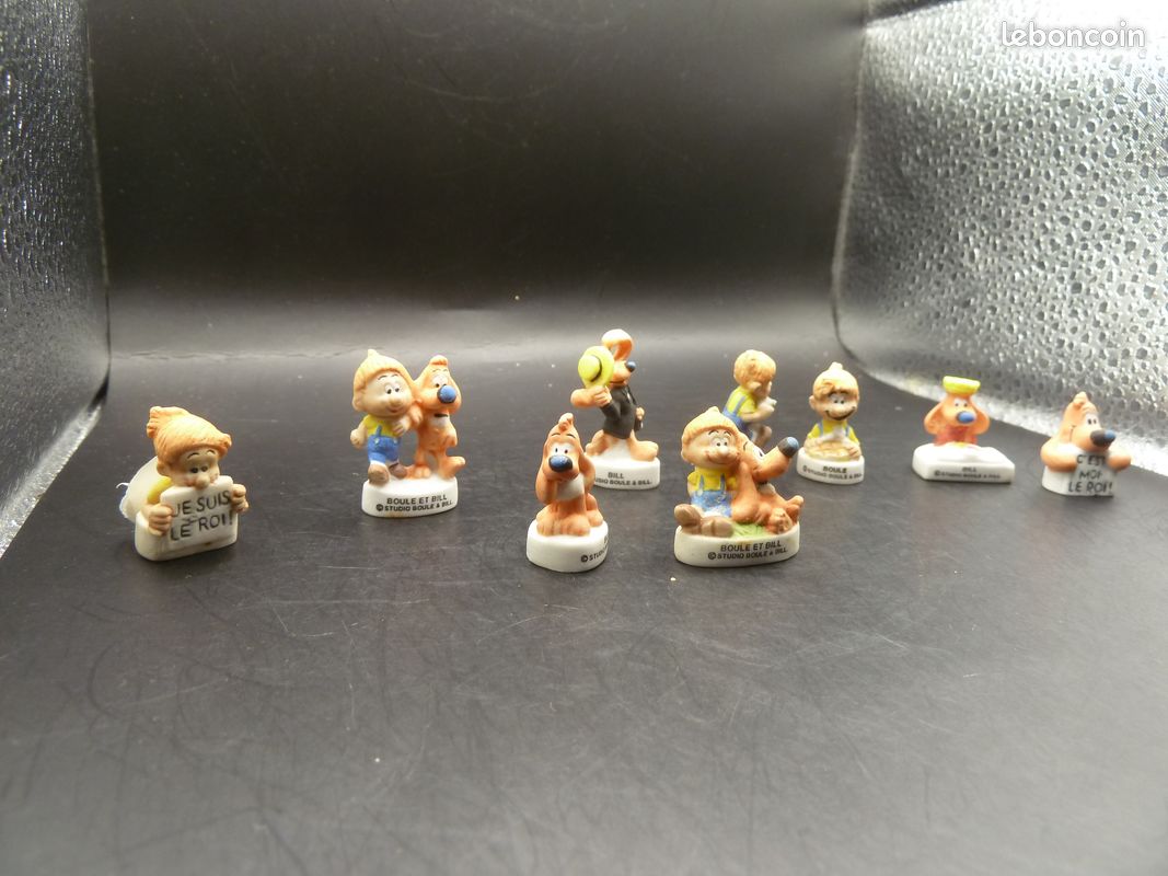 Lot de 9 feves boule et bill mates - ref perso d8 (image 1)
