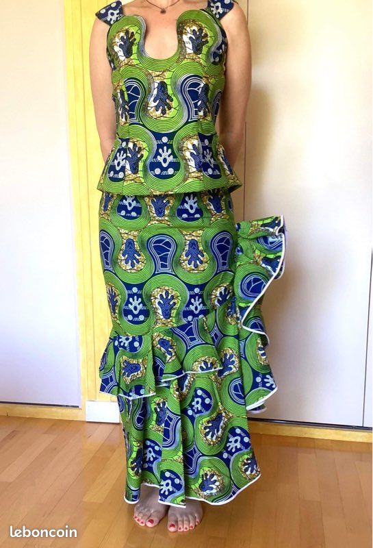 Ensemble africain en wax fait main (image 2)