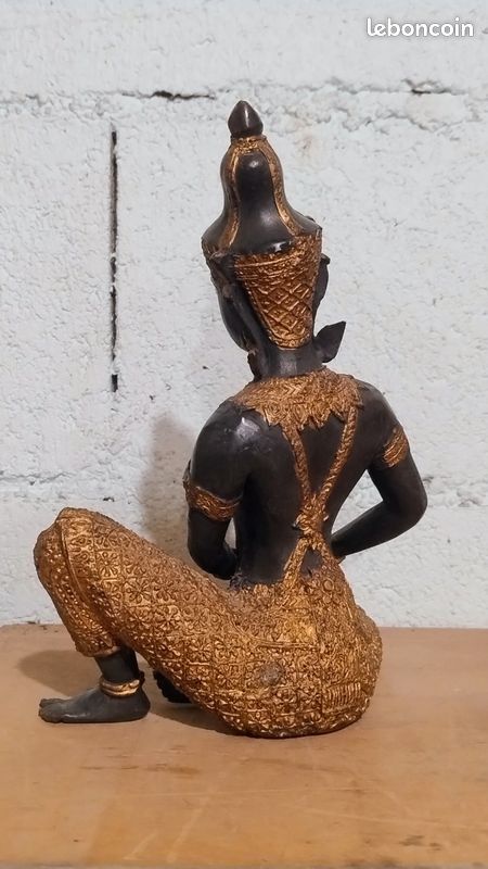 Grande Statue indou en bronze au 🥁 tambour (image 3)