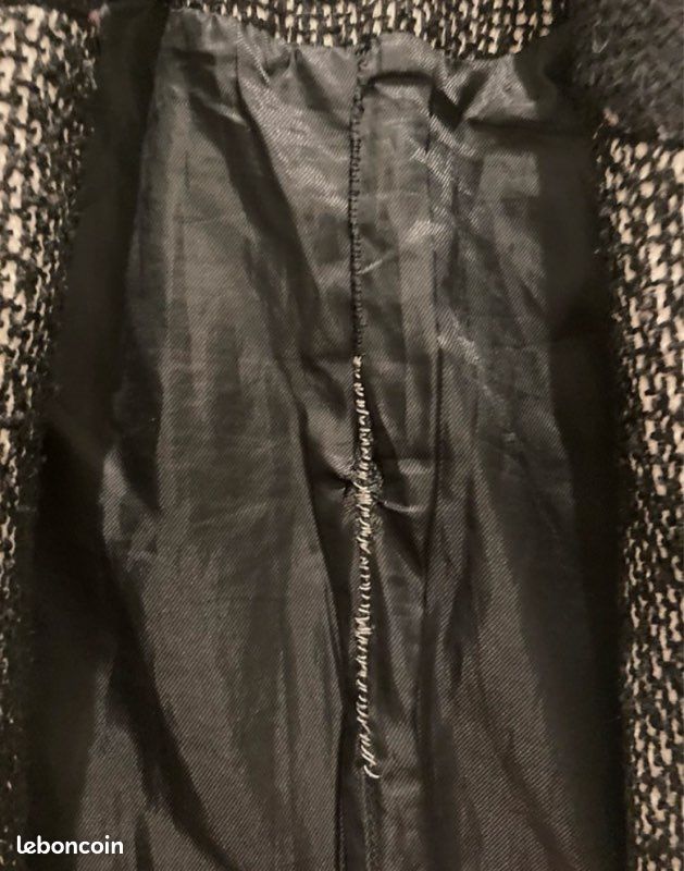 Manteau droit long tweed Promod taille 34 (image 7)