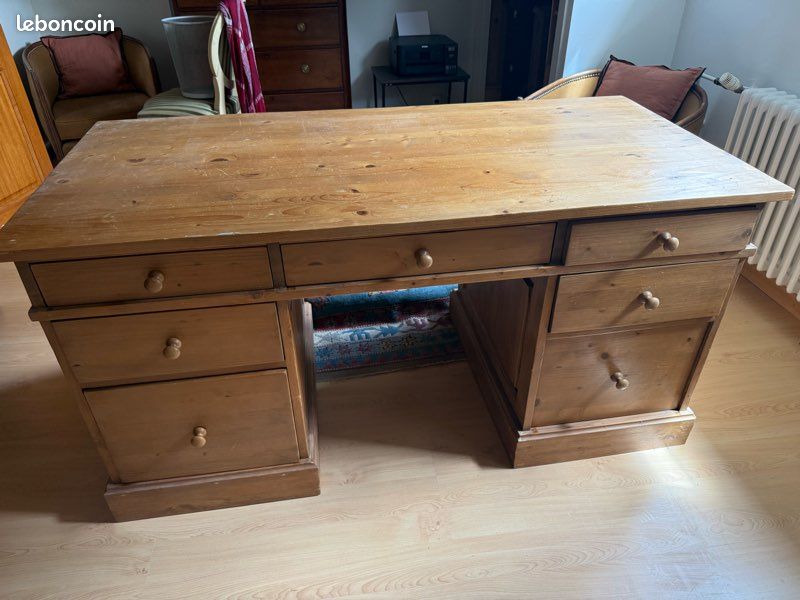 Bureau en pin massif (image 3)