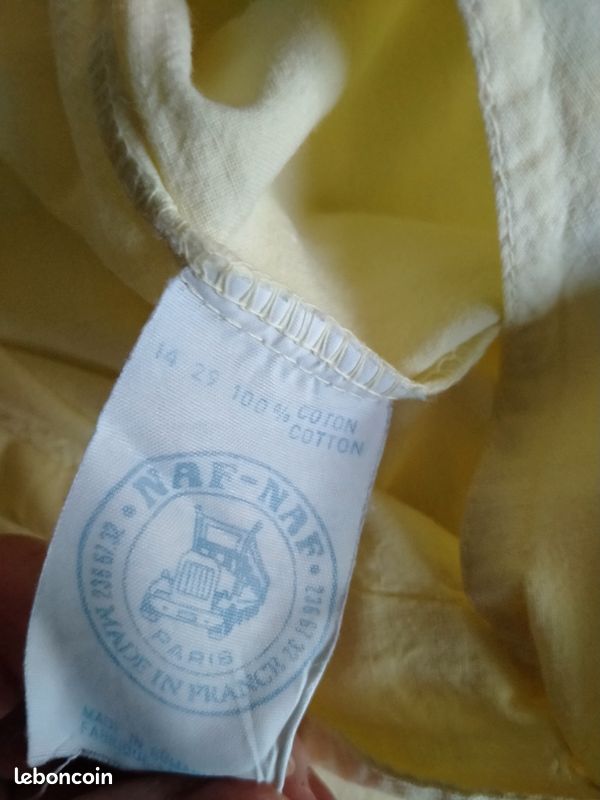 Salopette jaune, fermeture devant avec boutons, taille 40/42, nafnaf (image 6)