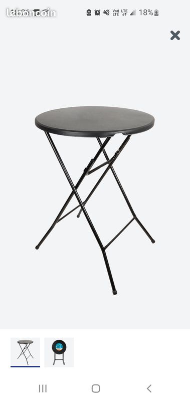 Table haute pliante (image 4)