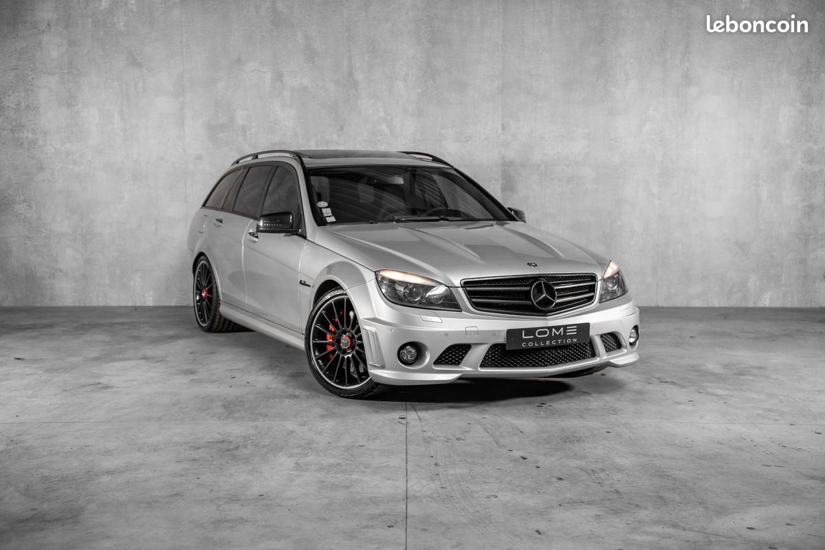 Mercedes C63 AMG Break (S204) Pack Performance Plus 487 CH - Argent Iridium - Harman Kardon - Toit ouvrant - Cuir étendu - Carnet & Suivi Complet (image 1)
