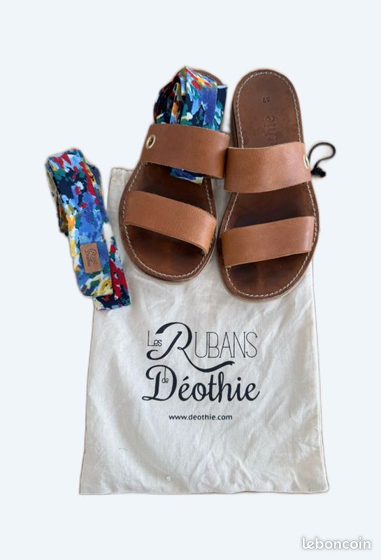 Sandales cuir Les Rubans de Déothie Chaussures