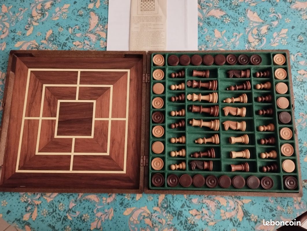 JEU D'ÉCHECS / DAMES / BACKGAMMON - 3 EN 1 | Passe-Temps 3000