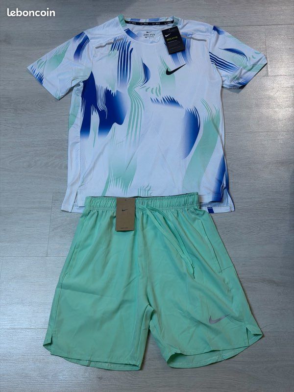 Ensemble Nike Running Vert Blanc Dri Fit (image 4)