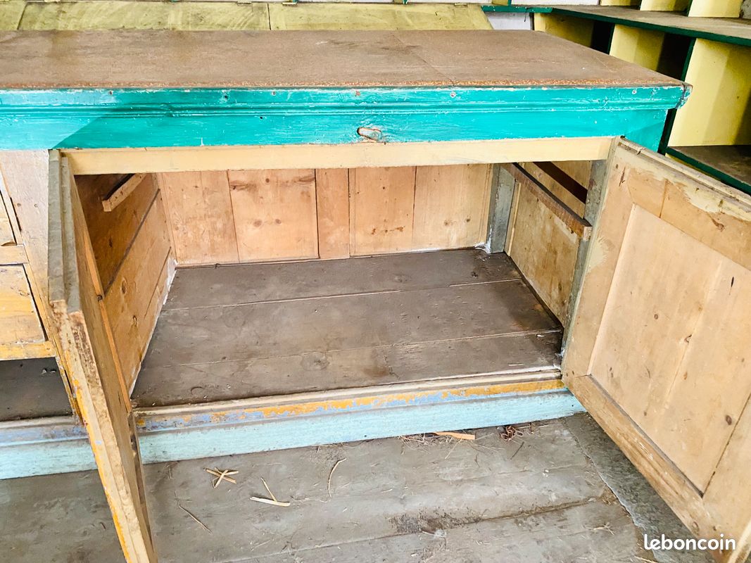 Meuble de métier ancien comptoir d’épicerie - Vintage (image 3)