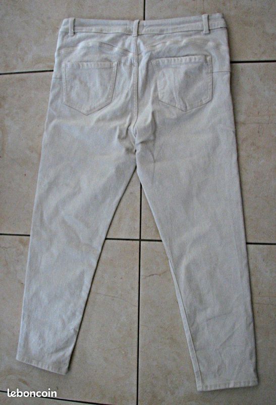 Pantalon femme blanc taille 44 "Tex" (image 1)