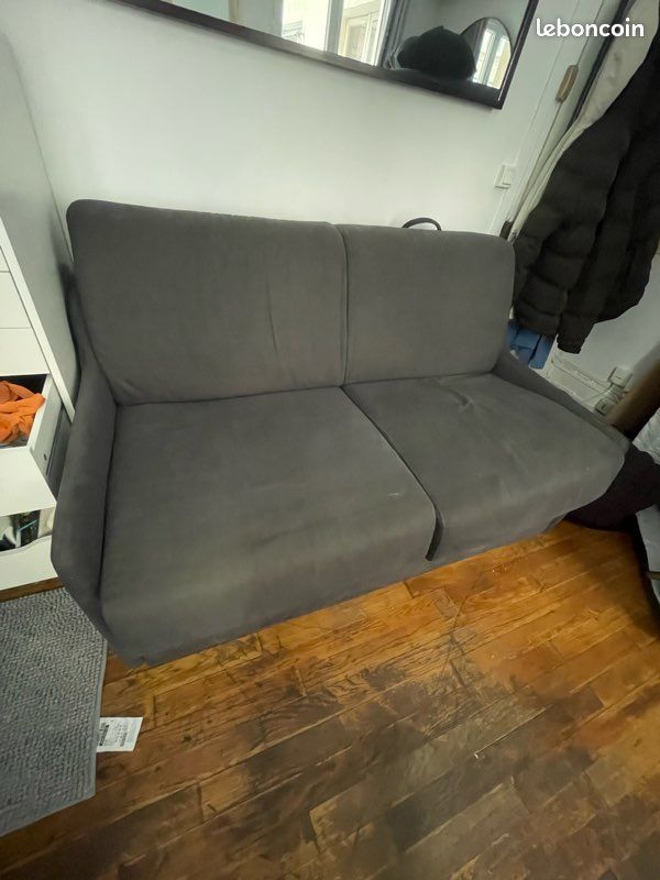 Clic-clac gris foncé en toile – Bon état, prix négociable (image 1)