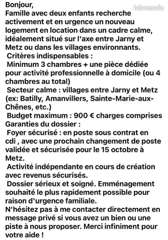 Maison 4 pièces 120 m² · à Moineville · 120 m² · 900 €/mois
