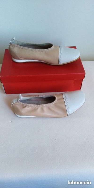 Ballerine Elizabeth Stuart - crème et blanche (image 8)