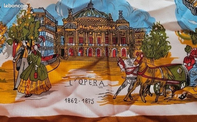 Foulard Carré Vintage FERRE En Soie 100% (45x45 Cm) - Vert Et Bordeaux, Très Bon état
