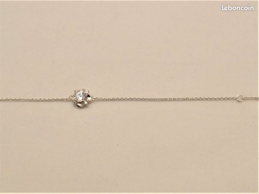Bracelet en argent monté d'une pierre fine NEUF (image 1)