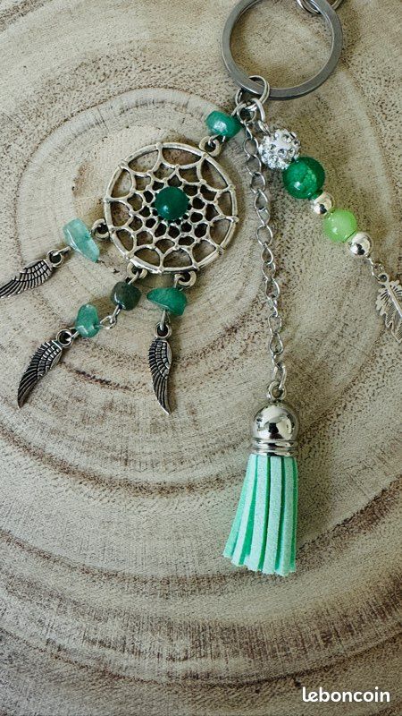 💚 Porte-clés / bijou de sac attrape-rêves Aventurine (image 3)