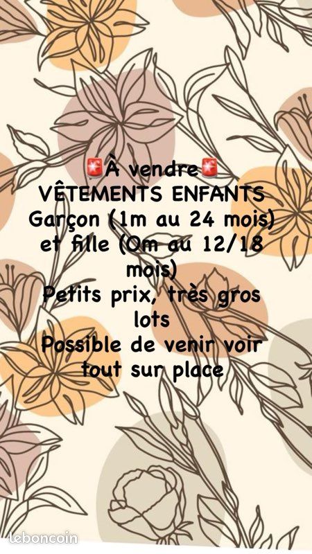 Vente vêtement garçon et fille (image 1)