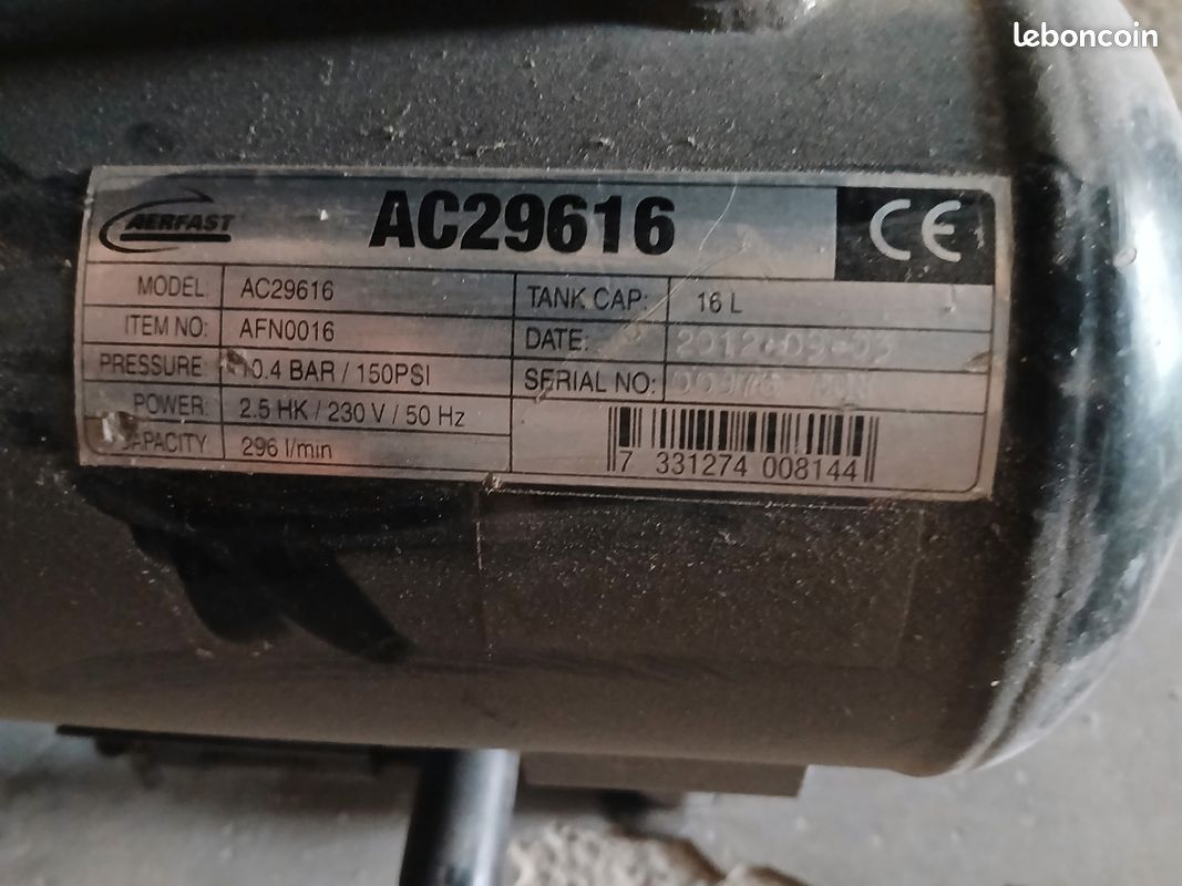 Compresseur 10bar aerfast 296l/m (image 1)