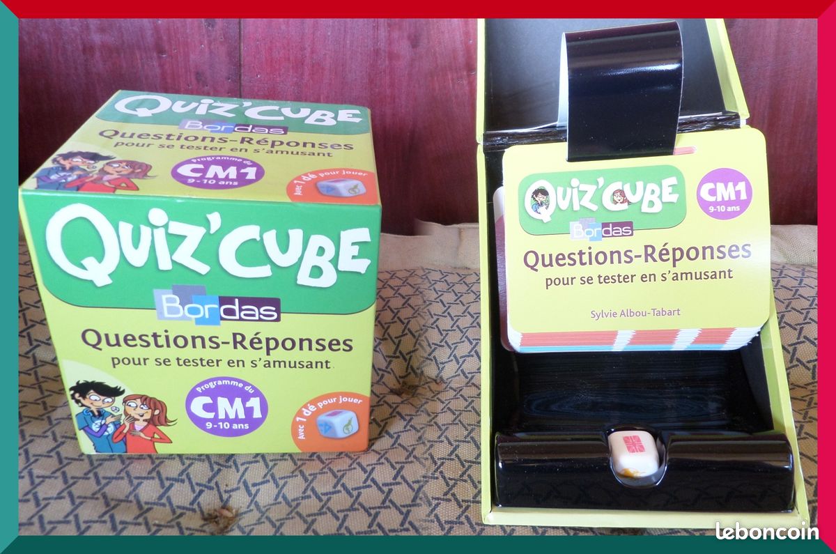 Quiz'cube bordas - questions réponses pour se tester en s'amusant - CM1 9-10 ans (image 1)