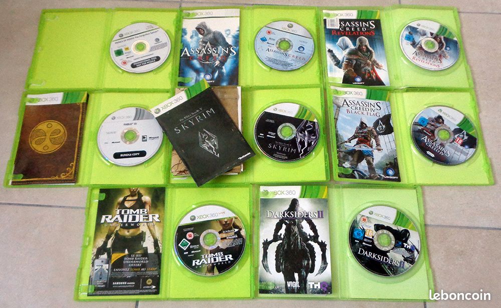 8 jeux Microsoft Xbox 360 (Prince Of Persia, Assassin's Creed, Darksiders II, Tomb Raider, Skyrim, Fable) (image 2)