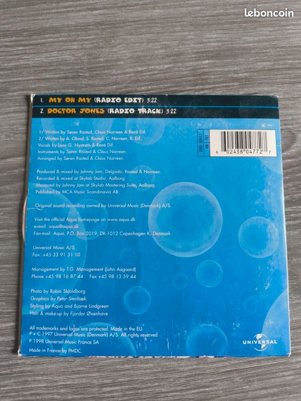 CD Single Aqua : My oh my (image 2)