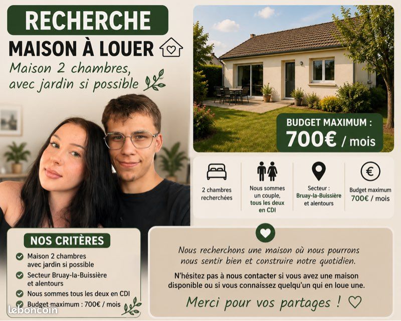 Maison 3 pièces 60 m² · à Bruay-la-Buissière · 60 m² · 700 €/mois