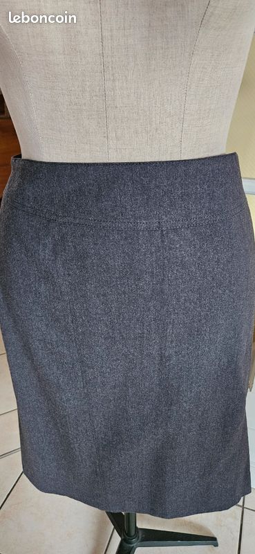 Jupe En Laine Grise Basler - Taille 44/46 - Occasion Très Bon état