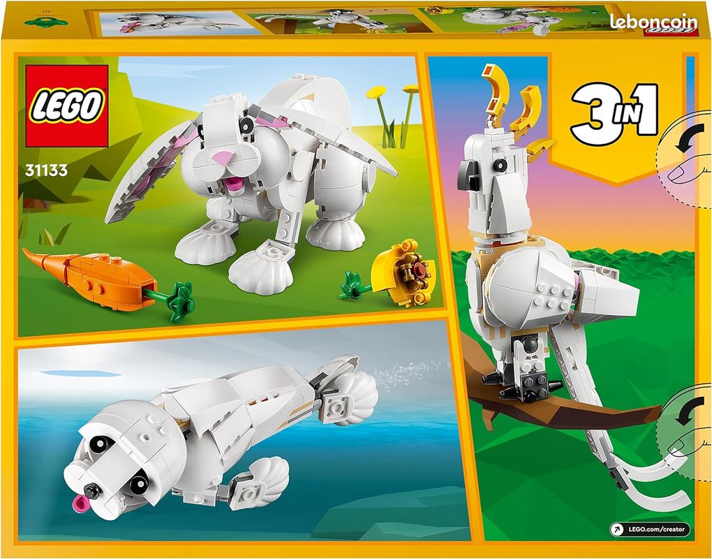 Spécial Lego Creator 3 en 1 + 2 autres constructions diy Pâques paque Lapin Oiseau Canard oeuf A découvir (image 2)