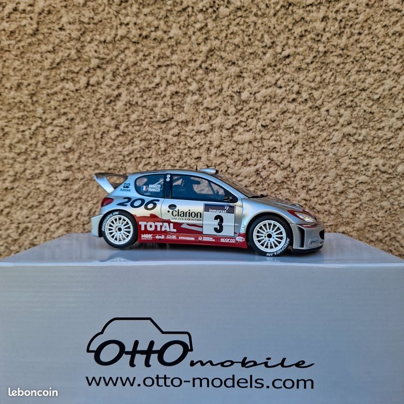 Portière Miniature Peugeot 206 WRC 2001 - Échelle 1/18 Solido, Occasion (rétroviseur Cassé)