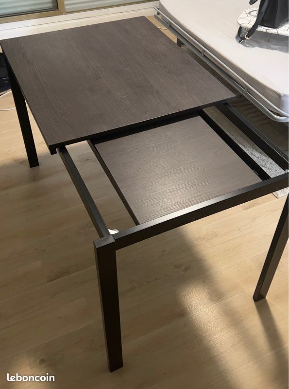 Table extensible IKEA VANGSTA - 80/120x70cm - noir/brun foncé 