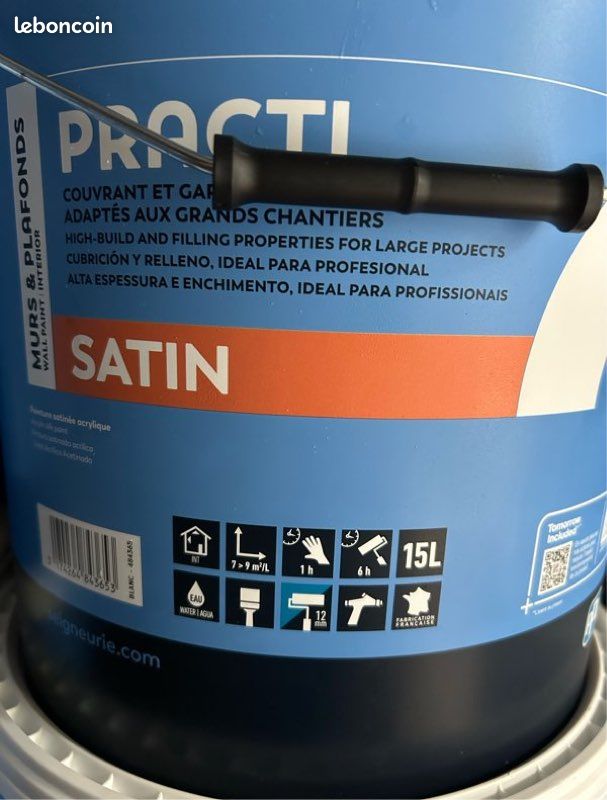 Peinture seigneurie blanche (Practi Satin), 15L (image 2)
