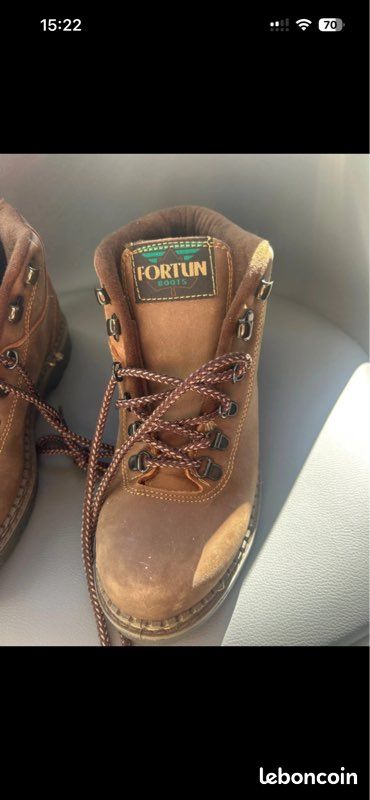 Fortun Boots trekking cuir marron – Pointure 40 – Neuves (image 4)