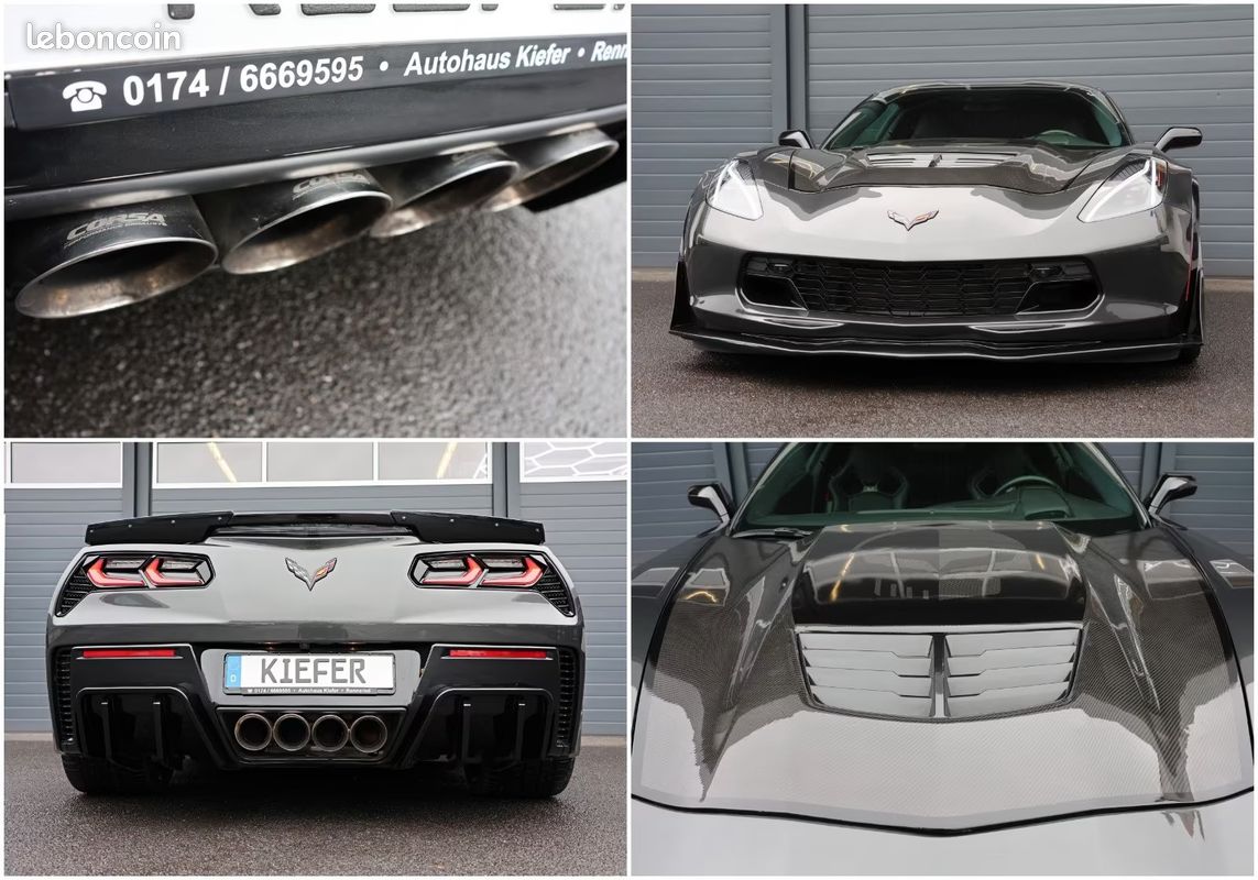 CORVETTE C7 Z06 6.2 V8 659 ch – HUD – Bose – Caméra 360° – Targa Carbone (image 41)