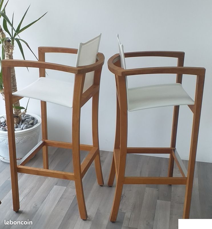 2 chaises hautes ou tabouret de bar design de Kris Van Puyvelde modèle XQI pour Royal Botania. Valeurs neuf 2198e (image 4)