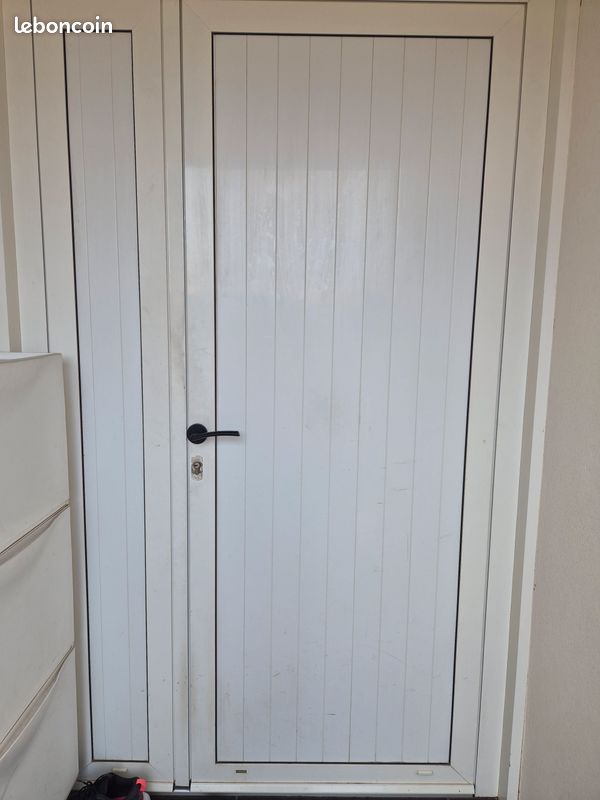 Porte d'entree 2 ventaux blanche (image 1)