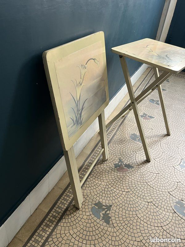Dessertes/Tables en bois pliantes vintage (image 7)