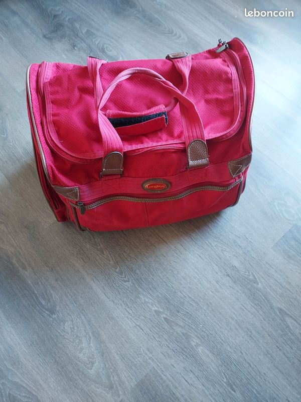 Sac De Voyage Rouge Courier - Grande Taille - Bandoulière - Occasion