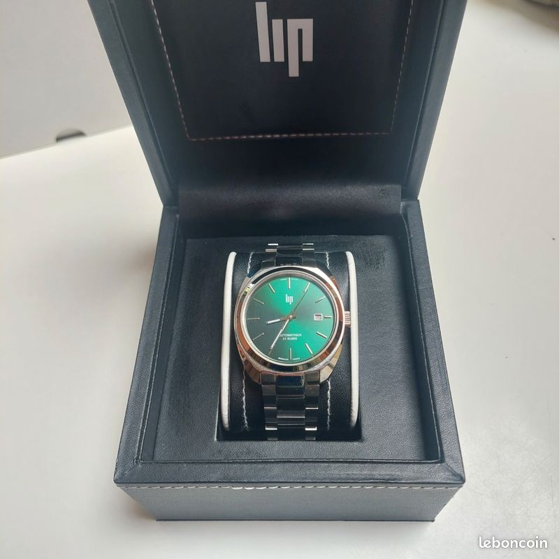 Ancien Cadran De Montre LIP – Vert – Pièce D'Horlogerie D'Origine – Occasion