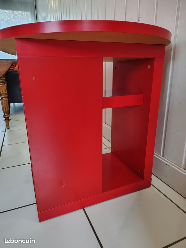 Bureau IKEA ovale rouge (image 3)