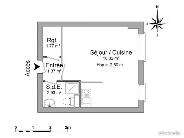 Studio 1 pièce 24 m² - Limoges 87000 (image principale 2)