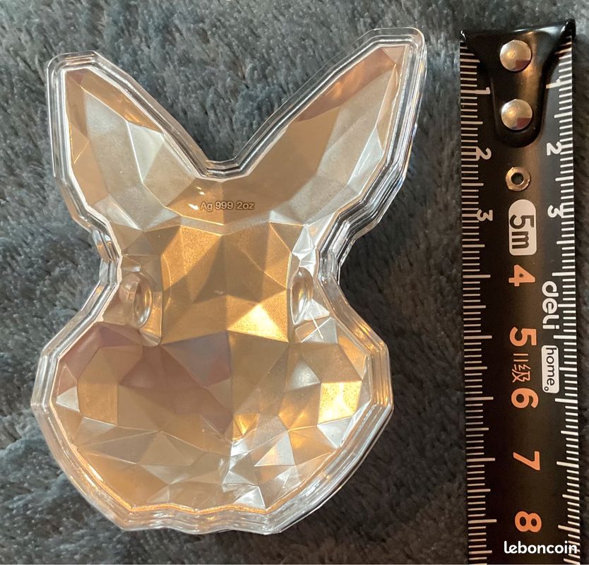 Pièce d’argent pur 2 oz, lapin œuvre d’art moderne (image 4)