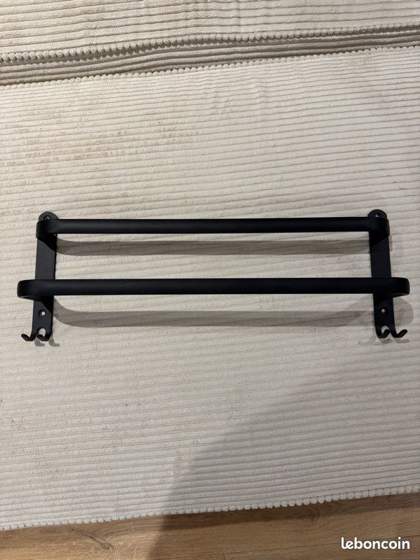 Support serviette noir mat (image 1)