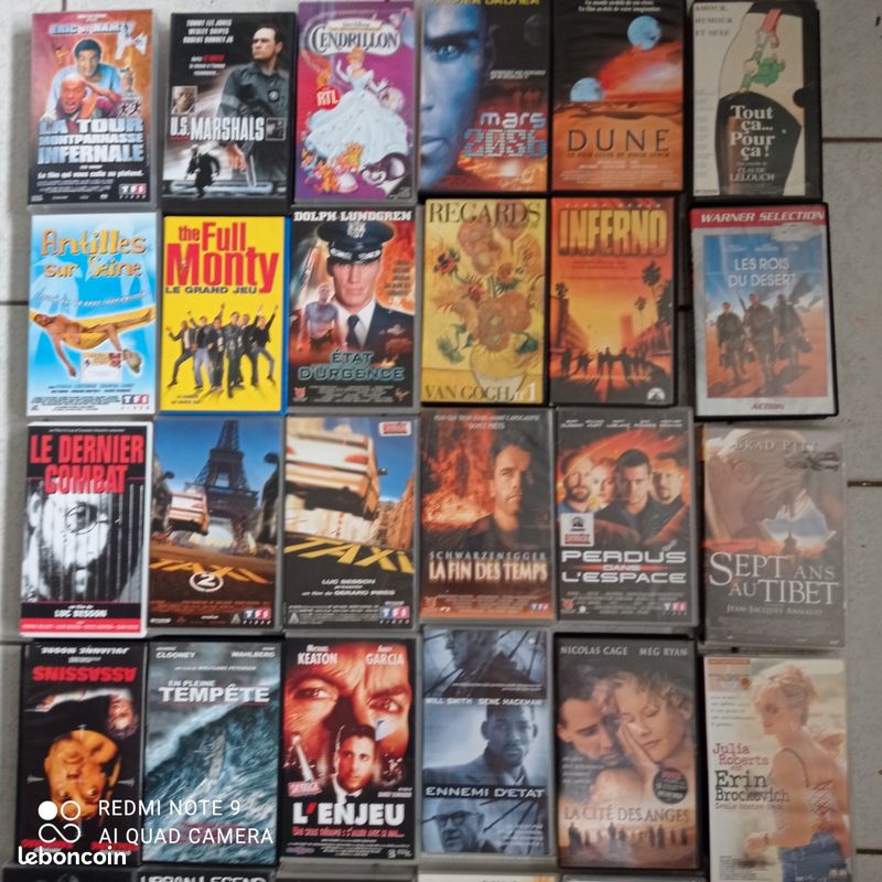 Lot de 140 cassettes vidéo, VHS années 80 et 90 (image 9)