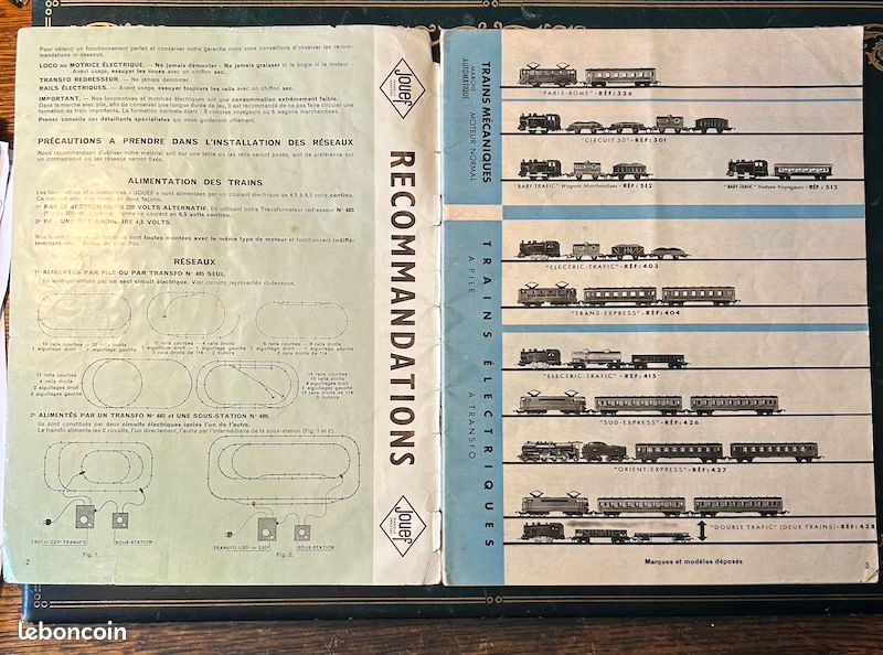 Lot De 9 Catalogues Jouef Trains Miniatures Vintage 1960-1990