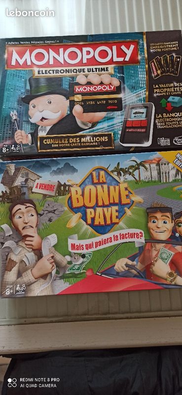 Lot de 2 jeux: La Bonne Paye et le Monopoly électronique (image 1)