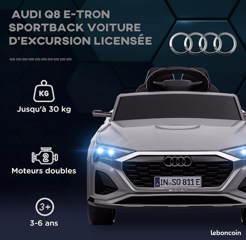Voiture électrique Enfants Audi Q8 - véhicule électrique 12V - Neuve - Livraison gratuite ⭐⭐⭐ (image 3)