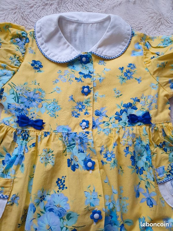 Ensemble robe fleurie et son bloomer 1 an Paul et Julie (image 2)