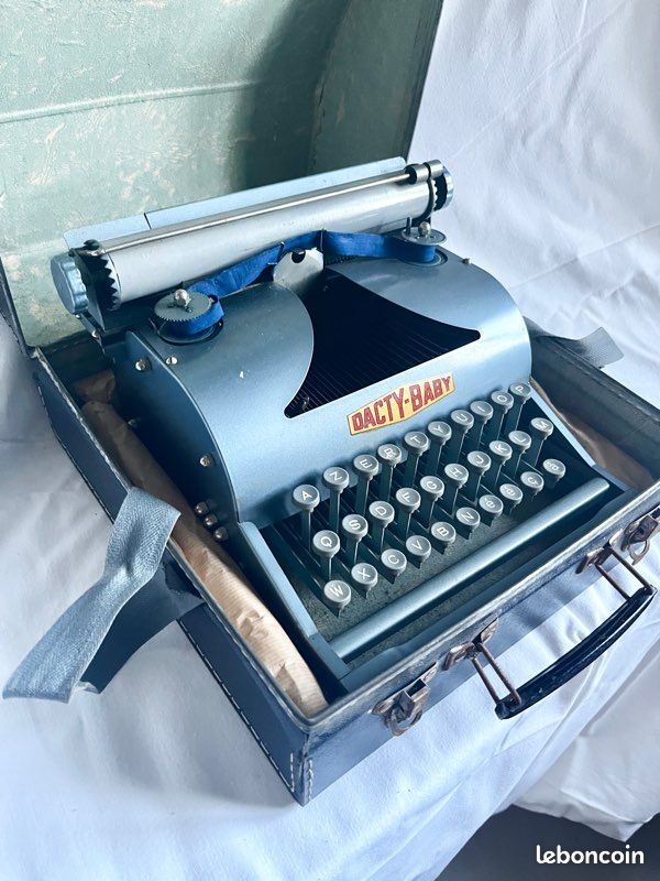 Machine à écrire Jouet Vintage Dacty Baby - Tôle - Occasion - Déco Rétro Enfant