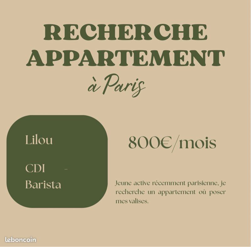 Appartement 1 pièce 15 m² · à Paris · 15 m² · 800 €/mois
